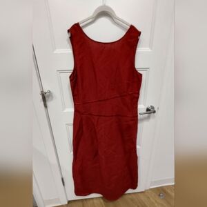 HOST PICK Kenar Red Linen Sleeveless Maxi Dress
